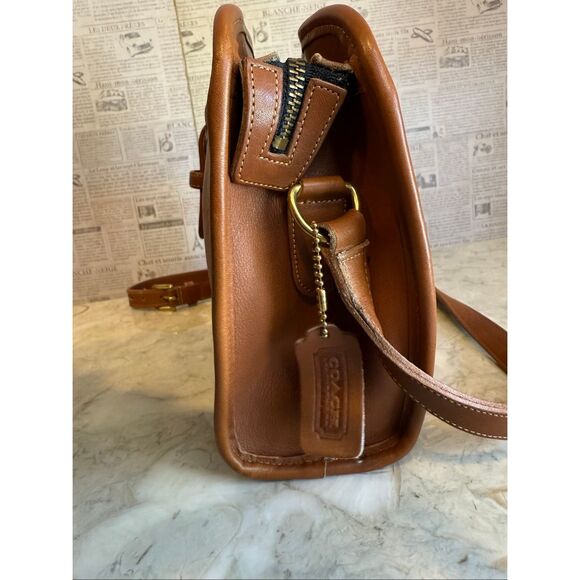 COACH RARE Vintage Original British Tan Brighton Shoulder/Crossbody Bag - Picture 5 of 12